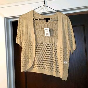 T/o sweaters Large cardigan Tan NWT
